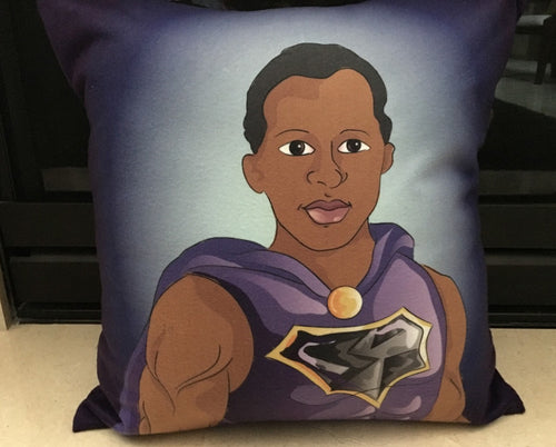 Black Superhero Pillow